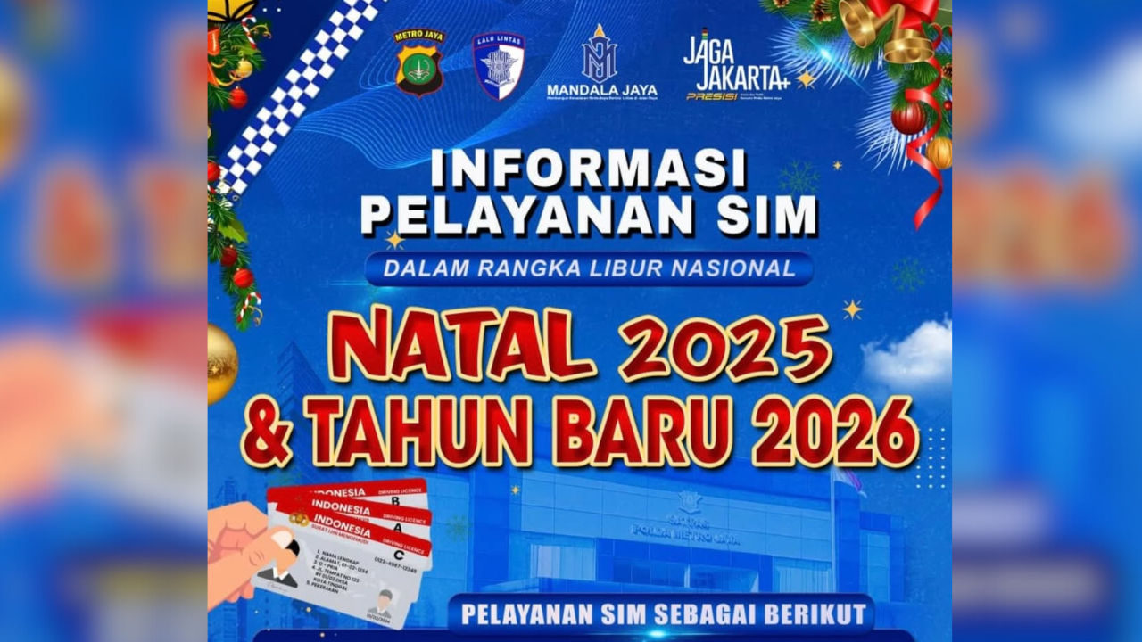 Pelayanan SIM Keliling Jakarta dan Sekitarnya Diliburkan Sambut Tahun Baru 2026, Kapan Buka?