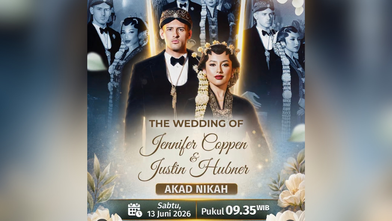 Link Live Streaming Pernikahan Justin Hubner dan Jennifer Coppen, Bisa Nonton di TV!