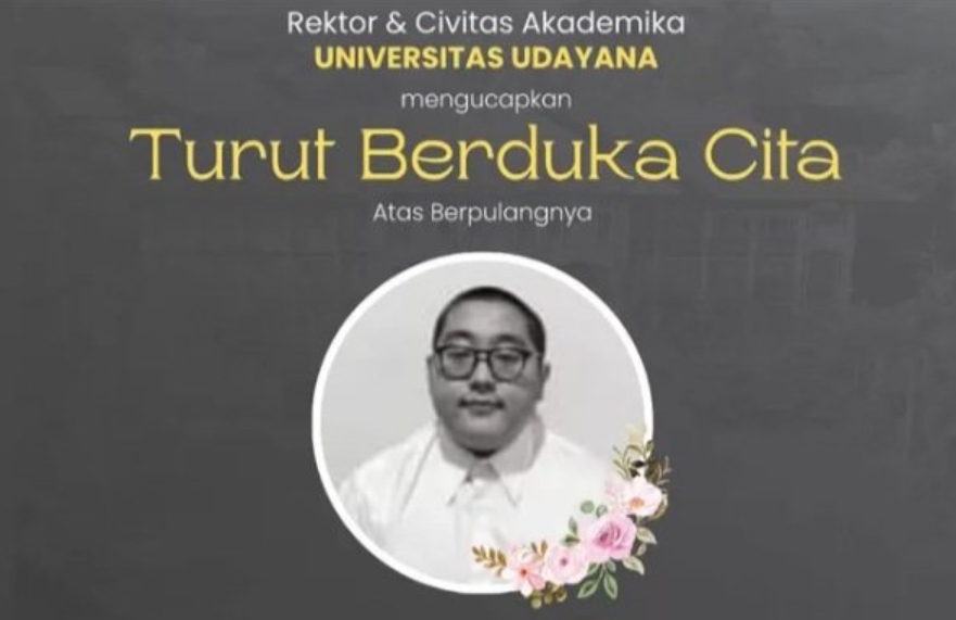 Soal Kematian Bunuh Diri Timothy Anugerah, Unud Tegaskan Tak Terkait Bullying