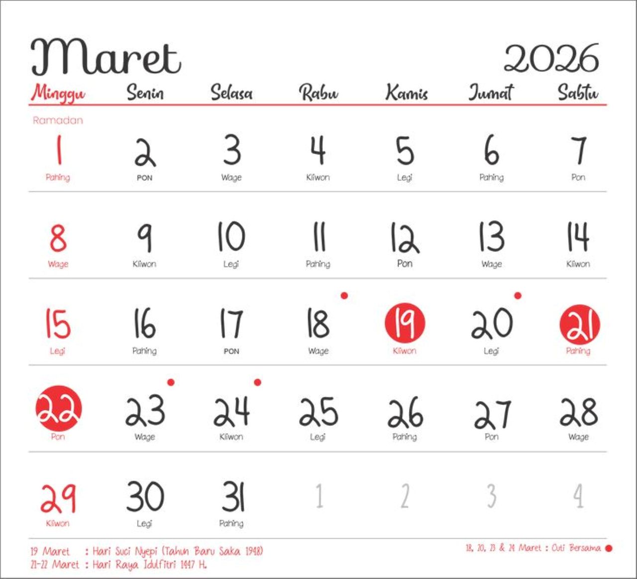 Cara Dapat Libur 14 Hari Maret 2026: Nyepi dan Lebaran, Cek Kalender Cuti dan WFA Resmi