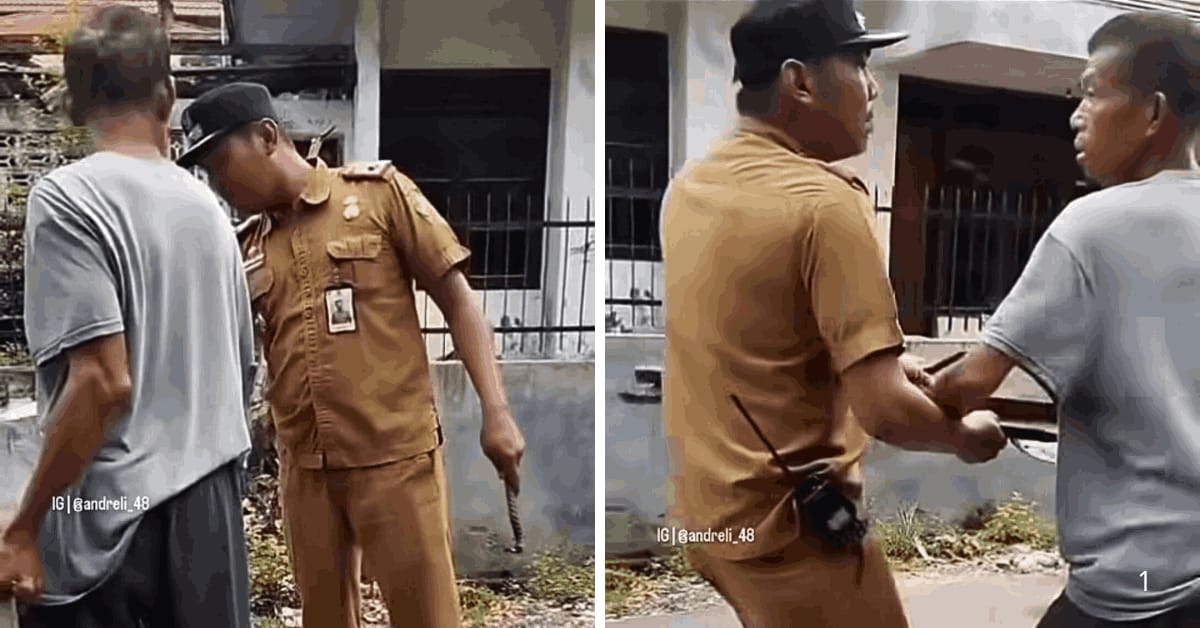Lurah Medan Kecemplung di Parit saat Bongkar Polisi Tidur Ilegal
