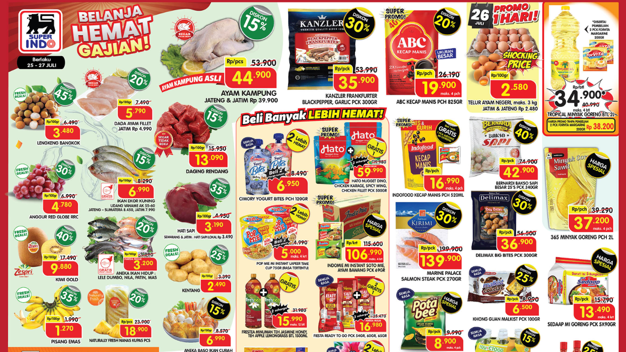 Promo JSM Superindo Minggu Ini 25-27 Juli 2024, Spesial Gajian Sunlight Rp11 Ribuan