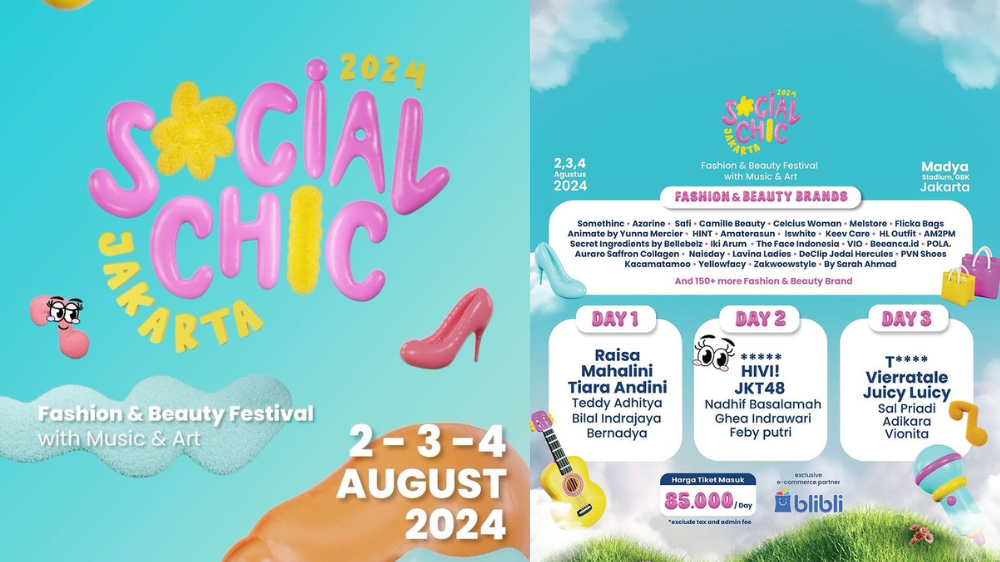 Event Social Chic 2024 Digelar di Stadion Madya GBK 2-4 Agustus, Intip Line Up Konser dan Harga Tiket