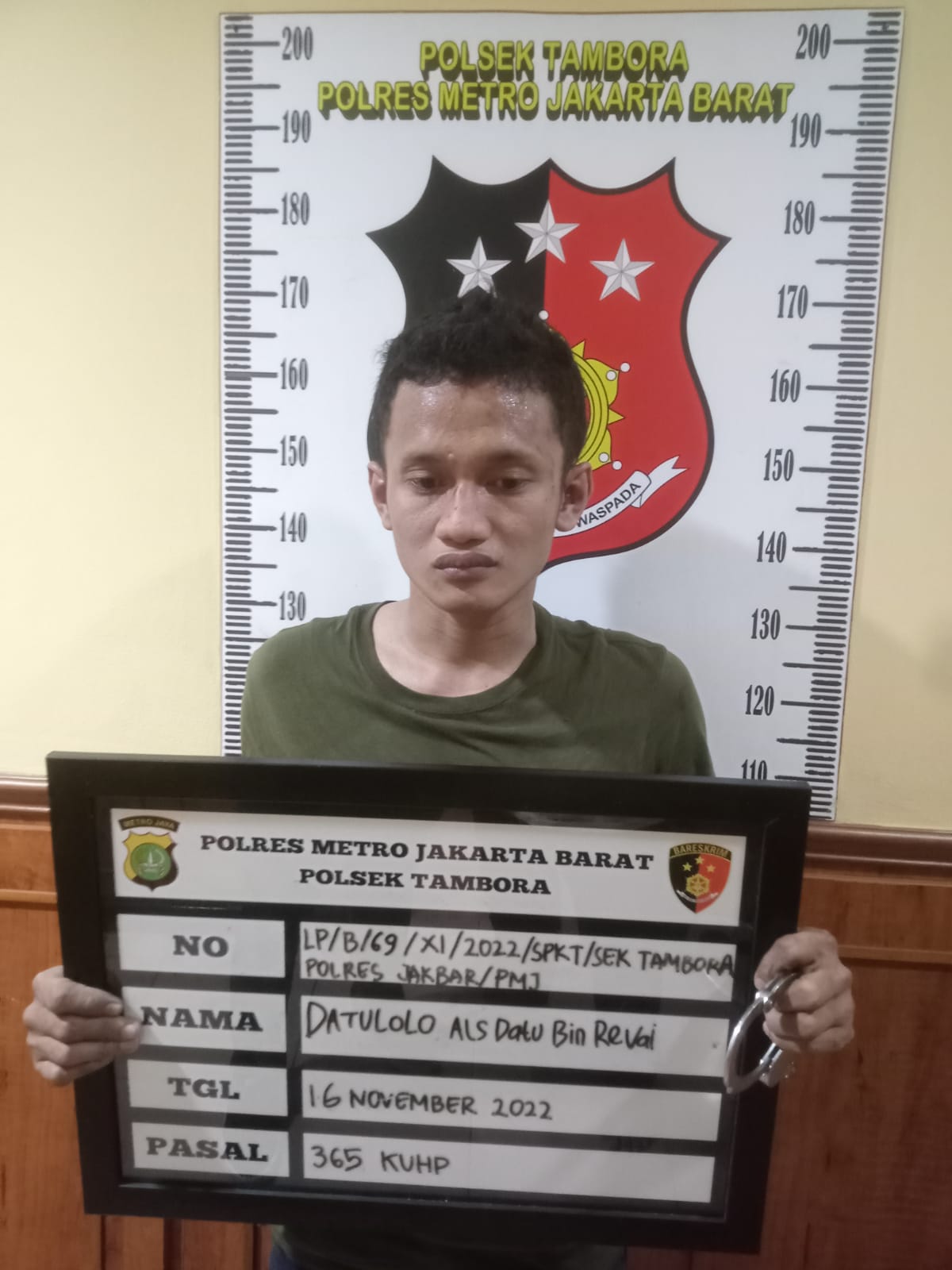 DPO Selama 2 Tahun, Penjambret yang Tewaskan Seorang Wanita di Tambora Berhasil Ditangkap