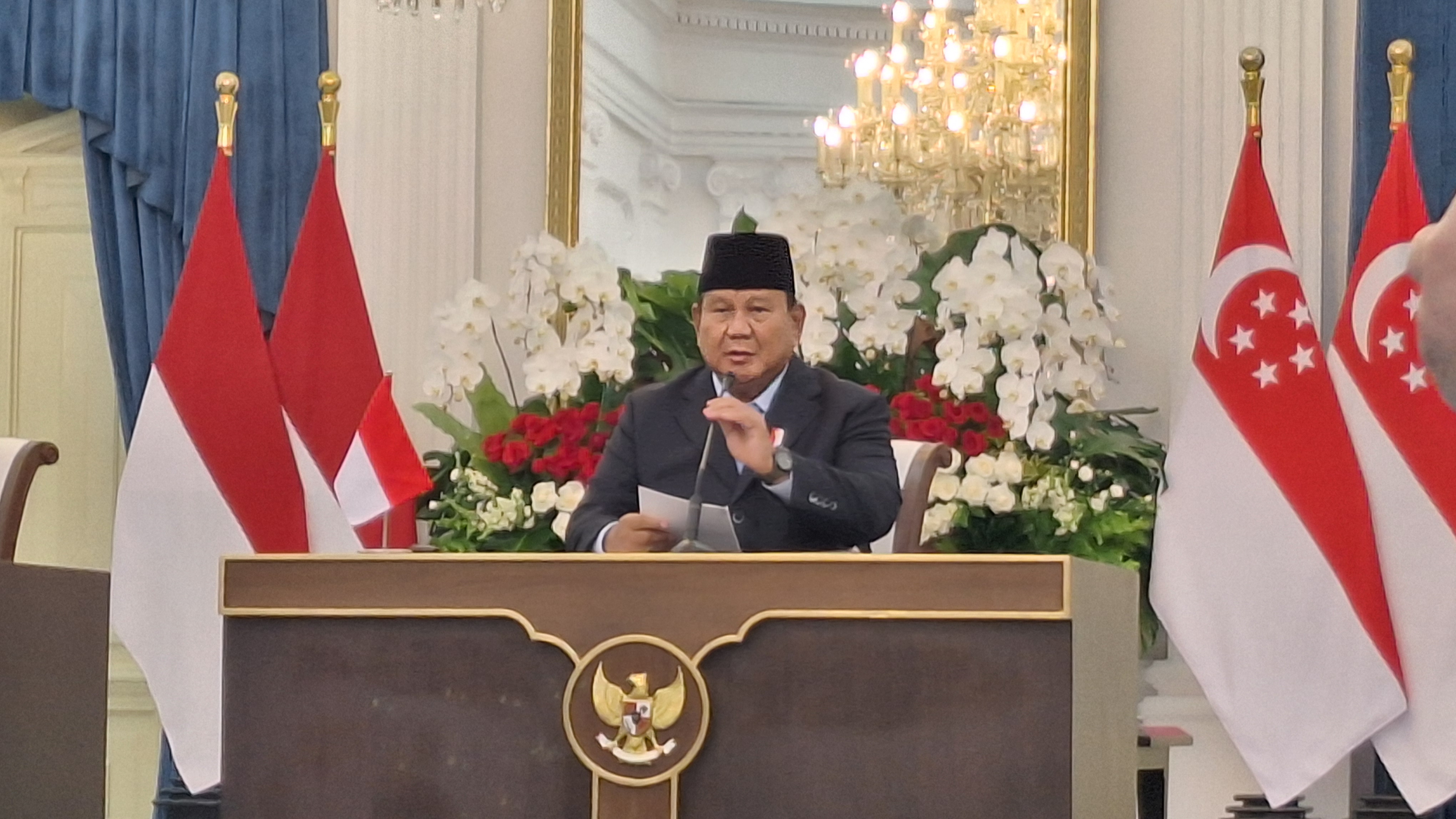 Prabowo dan PM Wong Sepakat Setiap Sengketa  Harus Diselesaikan Lewat Dialog