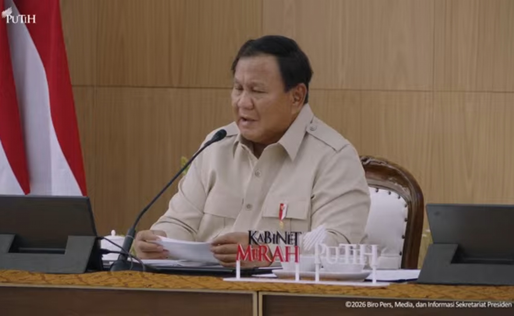 Evaluasi di Hambalang, Prabowo Minta Kabinet Perkuat Langkah 2026