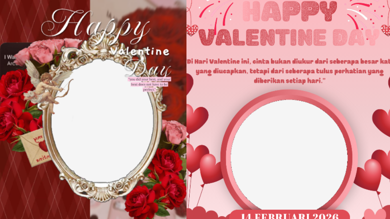 50 Link Twibbon Valentine 2026 Gratis Lengkap Ucapan, Bagikan Momen Romantis Bareng Pasangan