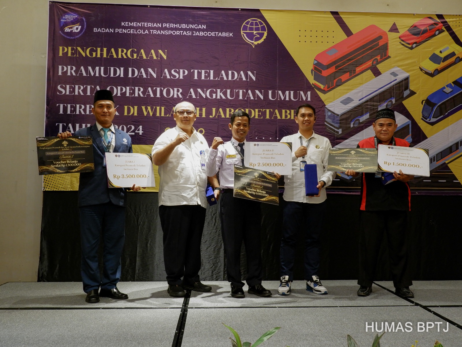 BPTJ Beri Penghargaan Pramudi, Masinis, dan Operator Angkutan Umum Terbaik di Jabodetabek