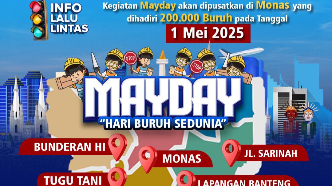 May Day Fiesta, Polisi Lakukan Rekayas Lalu Lintas di Sekitar Monas