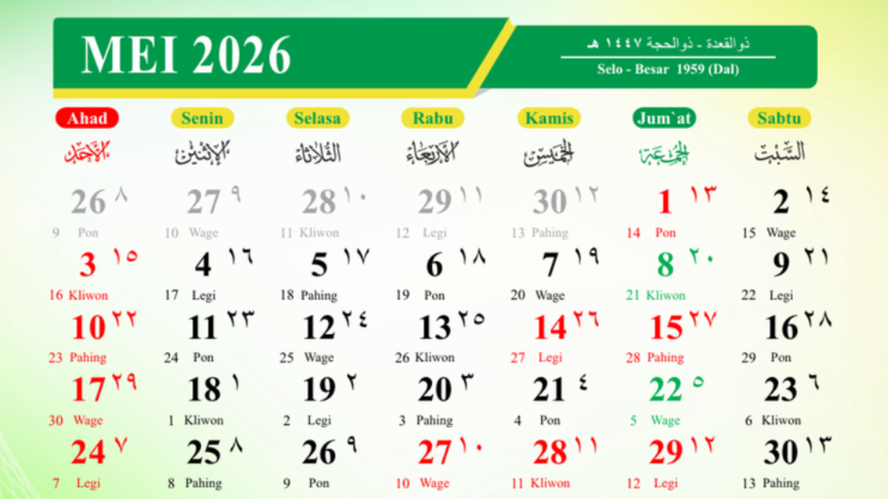 Rekomendasi Tanggal Cuti saat Libur Mei 2026, Manfaatkan Banyak Long Weekend untuk Liburan