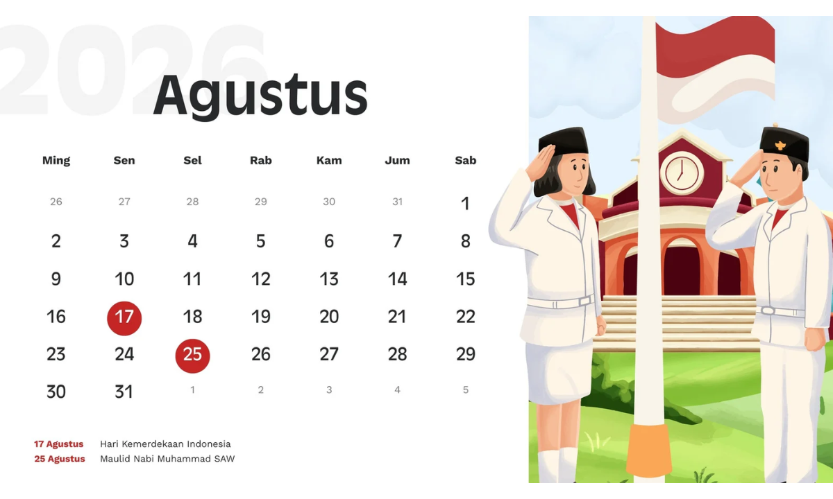Kalender Agustus 2026: Lengkap Daftar Hari Besar Nasional dan Internasional