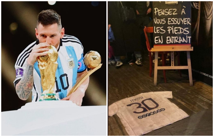 Sadisnya Jersey PSG Bertulis Messi jadi Keset di Pub Prancis, Sakit Hati Final Piala Dunia Berlanjut?