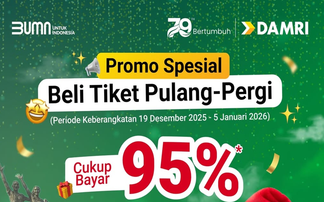 Cek Promo Gila Damri Spesial Natal 2025, Rute Jawa–Jakarta Super Hemat!