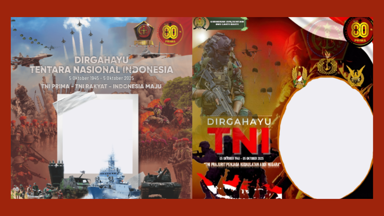 30 Link Twibbon HUT ke-80 TNI Gratis Lengkap Ucapannya, Cocok Share di IG dan WA