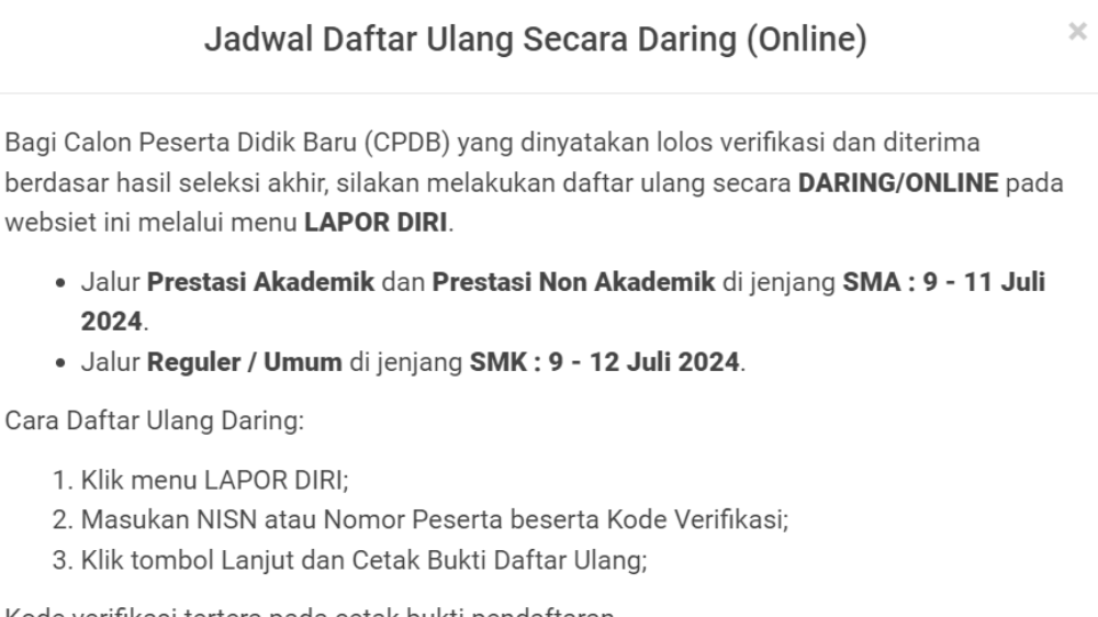 Cek Link dan Cara Daftar Ulang PPDB Banten 2024, Dimulai Hari Ini!