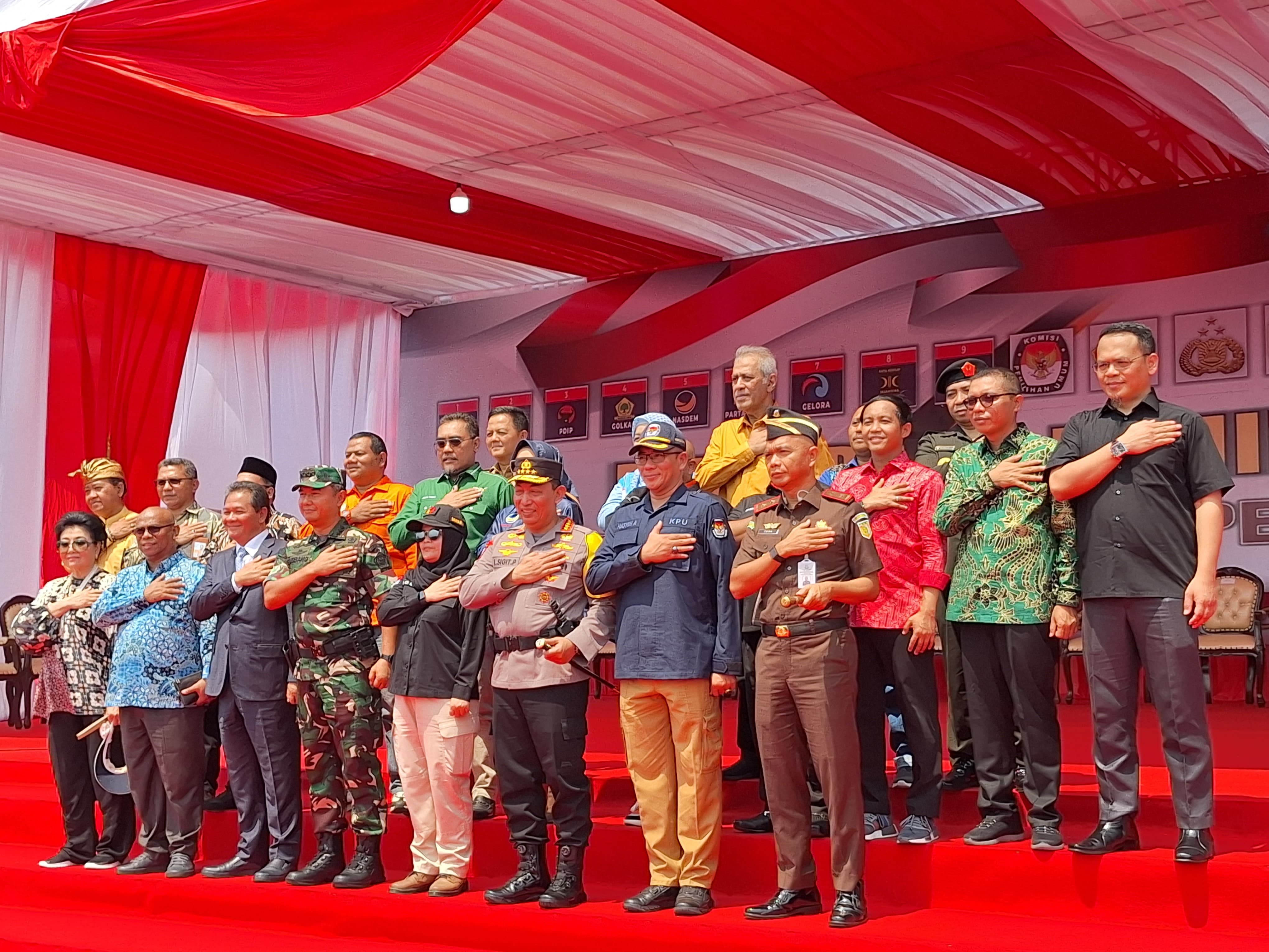 TNI-Polri, KPU, Bawaslu hingga Partai Politik Gelar Deklarasi Damai Pemilu 2024