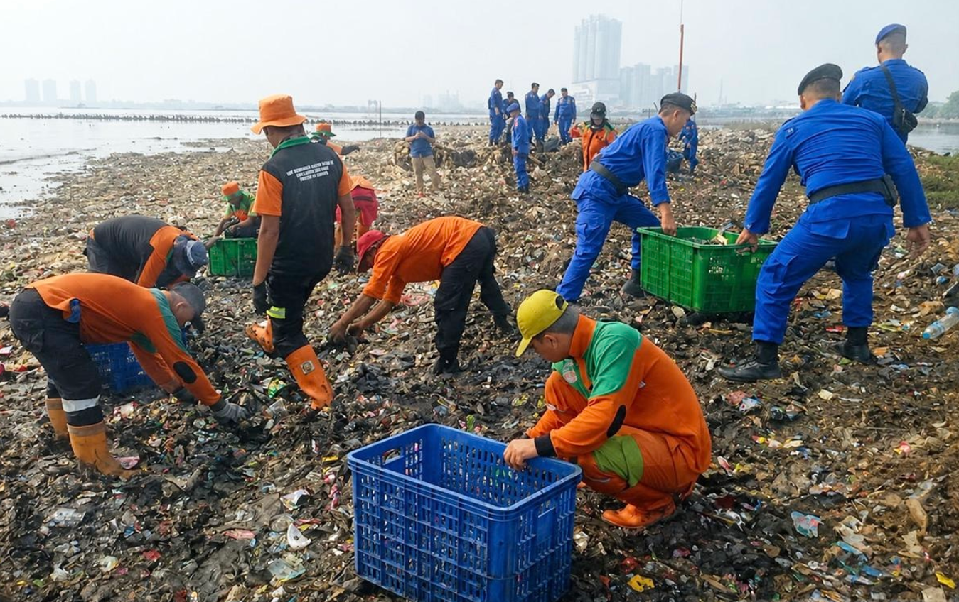 Asal Muasal Pulau Sampah di Laut Muara Angke, Disebut Berasal dari Tangerang dan Bekasi