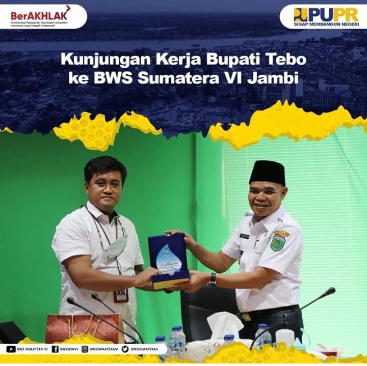 Balai Wilayah Sungai Sumatera VI Terima Kunjungan Bupati Tebo