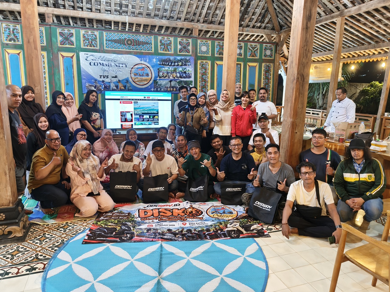 Rangkul Komunitas Motor TVS Callisto, Disway Sukses Gelar Acara Perdana Program 'Disko' di Puncak