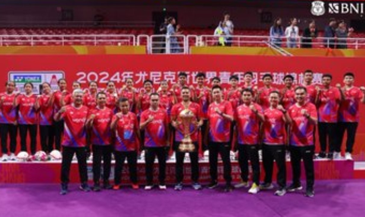 Tim Badminton Indonesia Juara Piala Suhandinata 2024 di China, Para Pemain Berhamburan Nangis