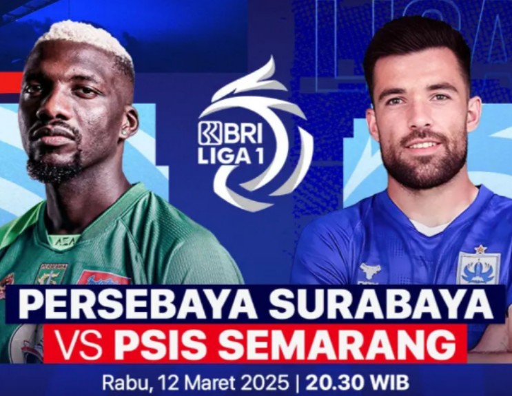 Live Streaming Persebaya vs PSIS di Liga 1 12 Maret, Kick-off 20.30 WIB