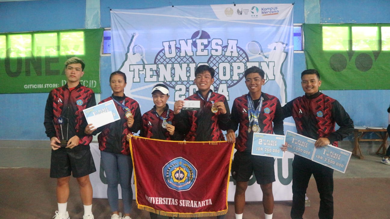 Daftar Juara Unesa Tennis Open 2024, Universitas Surakarta Kuasai Kategori Beregu Mahasiswa
