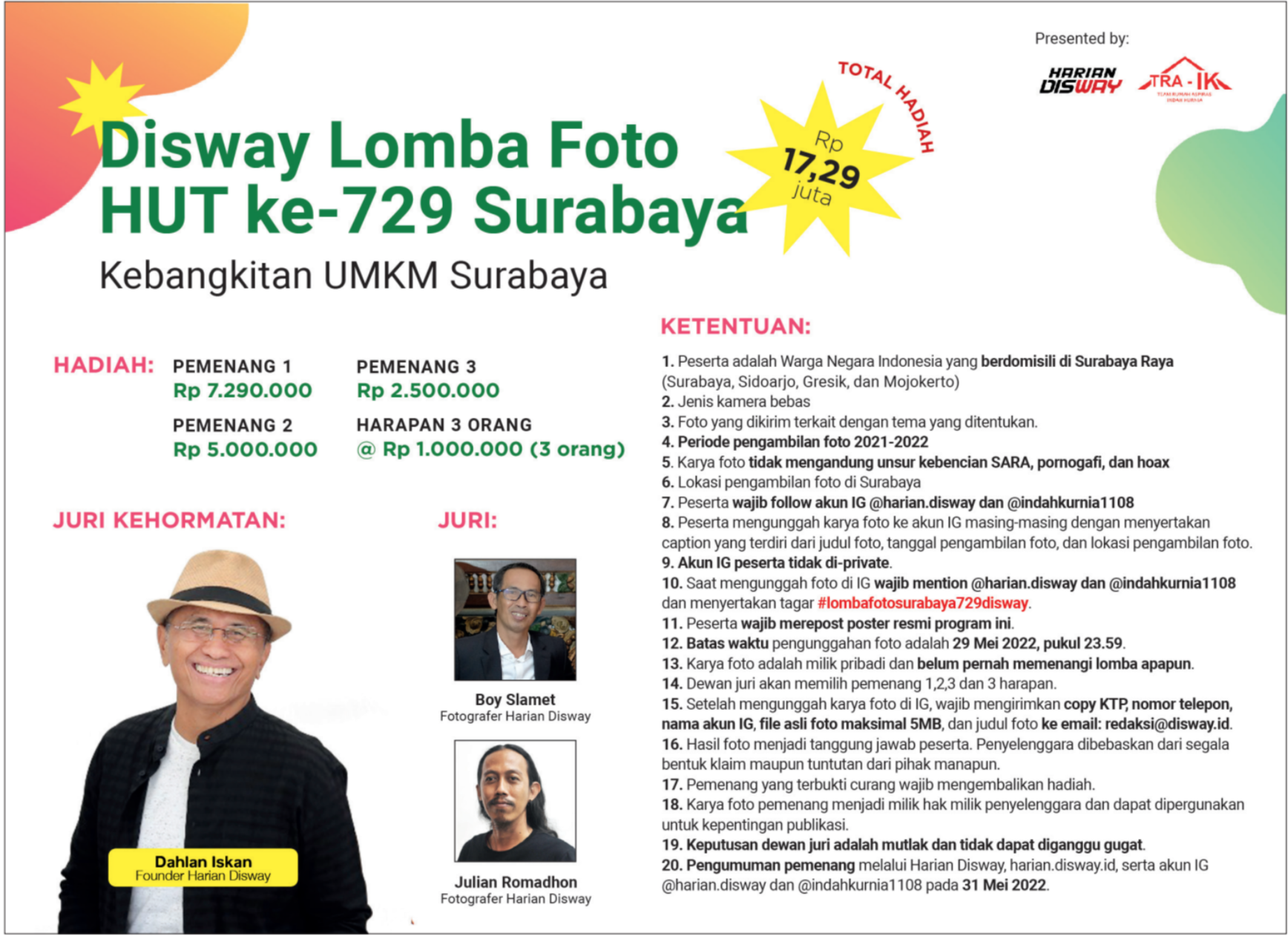 Lomba Foto Disway Kurang 4 Hari Lagi