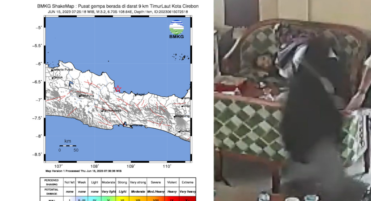 Gempa Bumi Magnitudo 3,2 Guncang Cirebon, Warga Panik Berhamburan: Udah Kerasa 5 Kali Ya Allah!