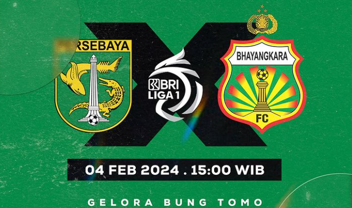 Live Streaming Persebaya vs Bhayangkara, Momentum Kebangkitan Bajol Ijo? 