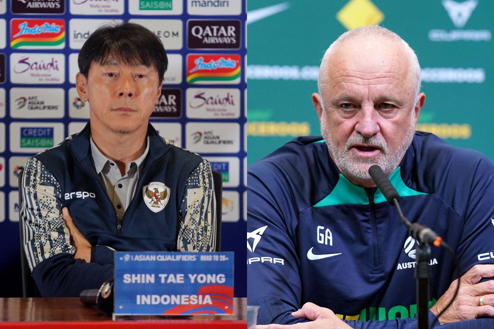 Head to Head Shin Tae-Yong vs Graham Arnold: Misi Balas Dendam Indonesia ke Australia