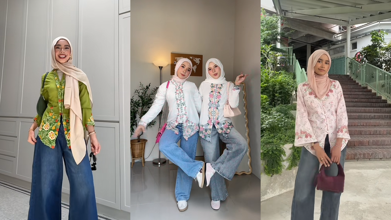 Kebaya Jeans Jadi Tren Viral di Media Sosial, Mix and Match Tradisi