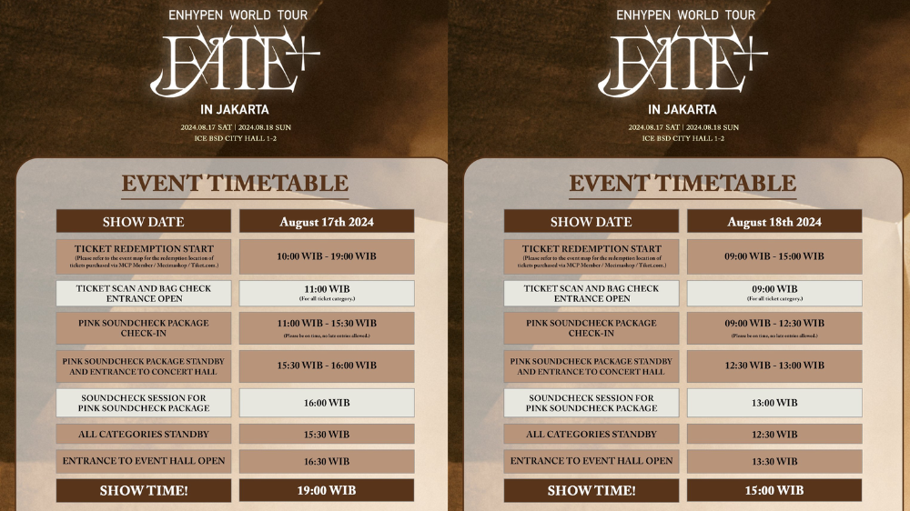 Rundown Konser ENHYPEN di ICE BSD 17-18 Agustus 2024, ENGENE Wajib Tahu!