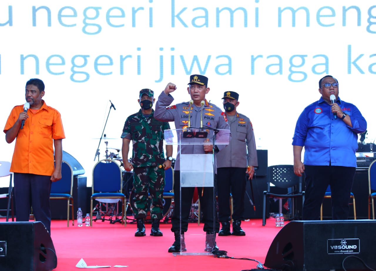 Kapolri Hadiri Puncak Peringatan Hari Buruh, Ini Pesannya