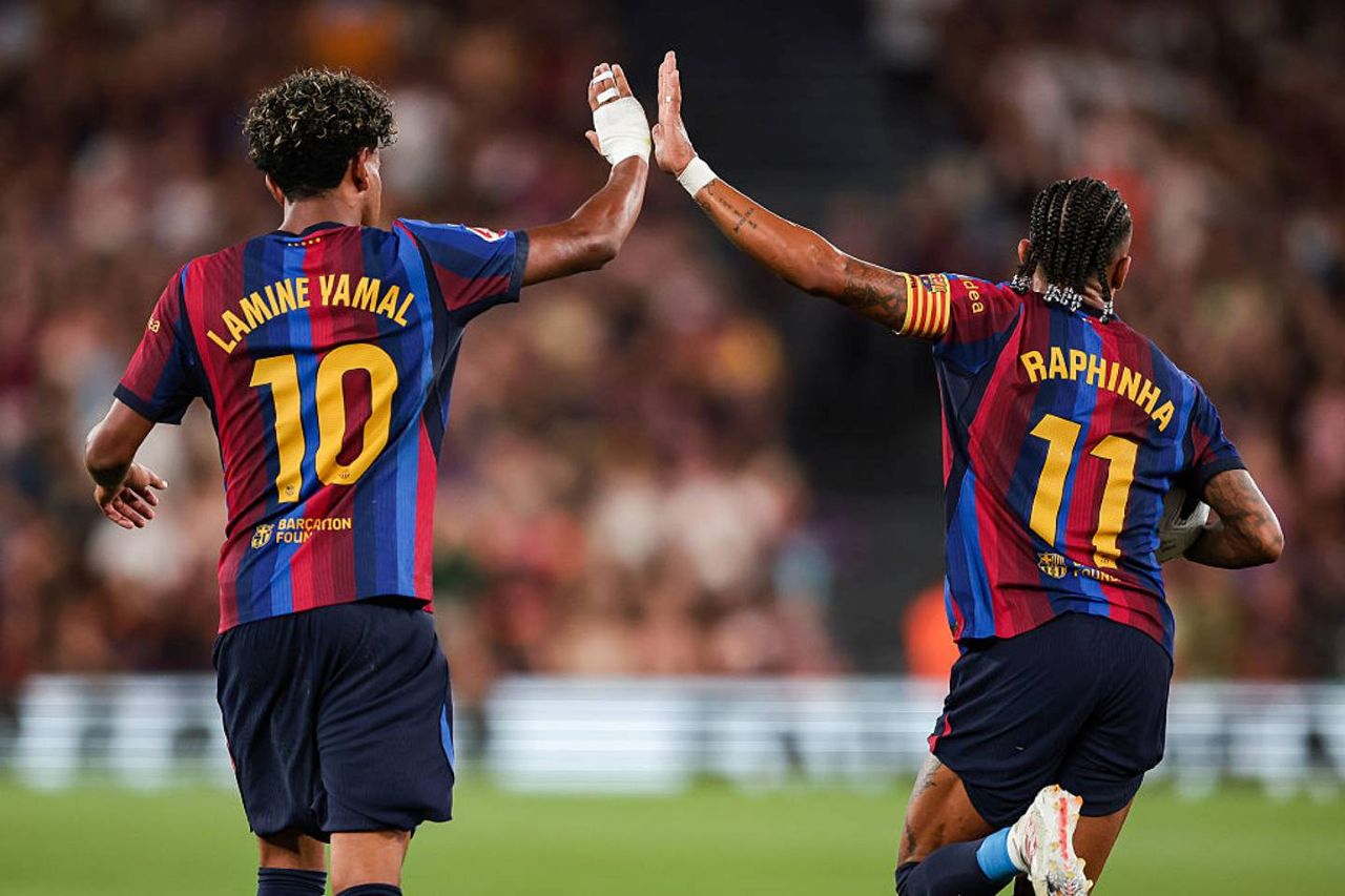 Rating Pemain Barcelona yang Bantai Rayo 5-2, Yamal-Raphinha Sangar!