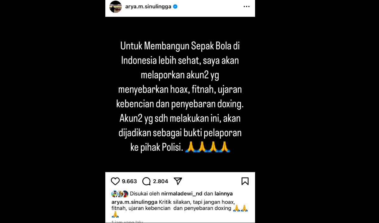 Arya Sinulingga Akan Laporkan Akun Penyebar Doxing, Netizen: Anda Siap Mundur Kalau Timnas Gagal Lolos Piala Dunia? 