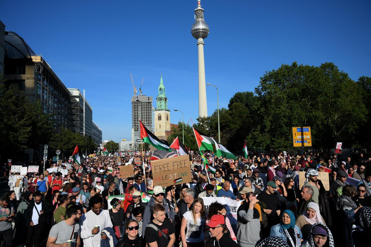 100 Ribu Demonstran Jerman Dukung Palestina: Hentikan Ekspor Senjata ke Israel!