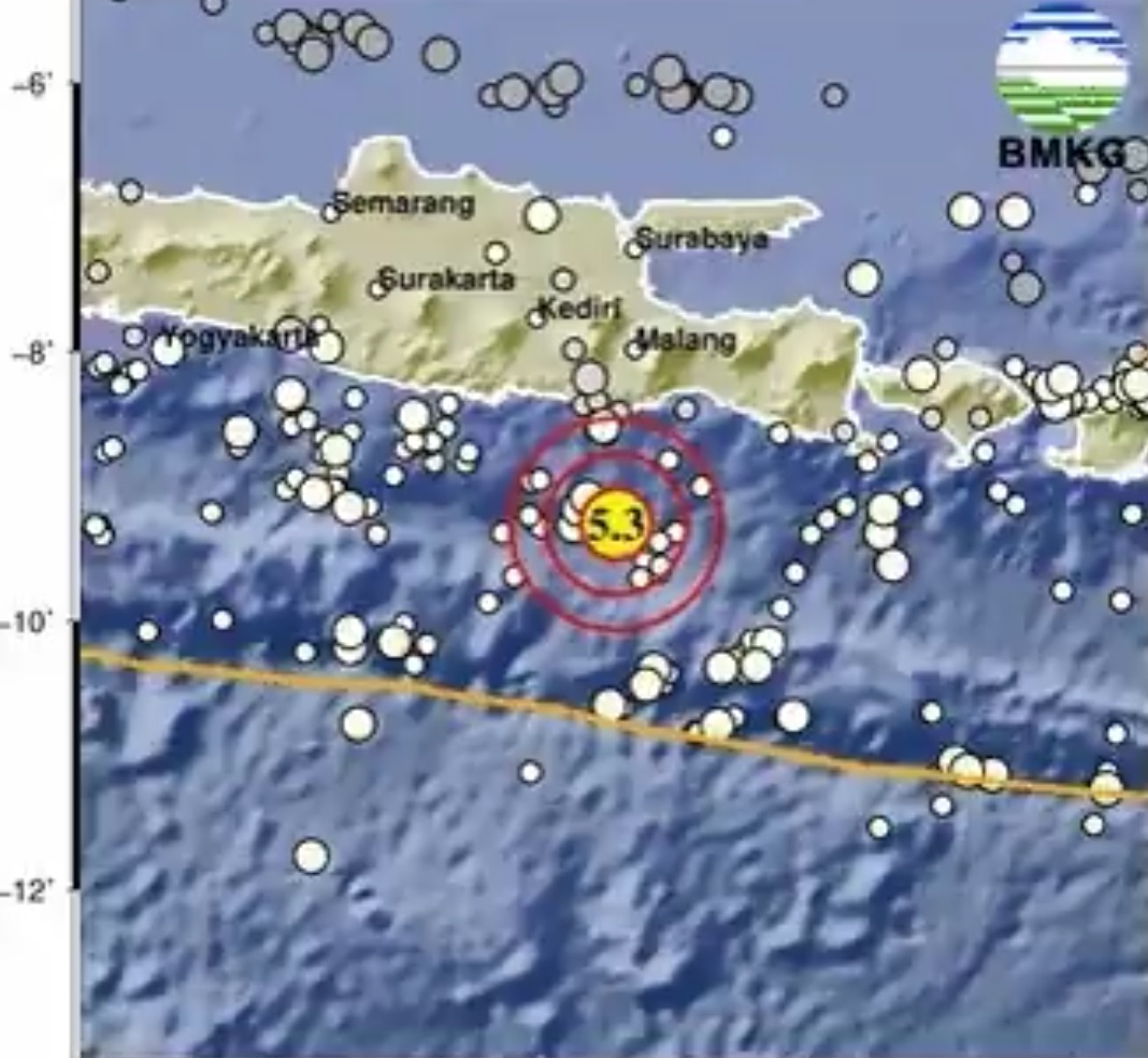Gempa M 5,3 Guncang Malang, Disusul M 4,0 di Pacitan