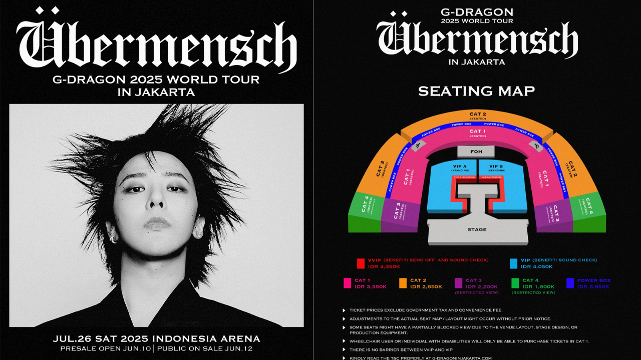 Daftar Harga Tiket Konser G-Dragon BIGBANG di Jakarta 2025, Paling Murah Rp1,8 Juta