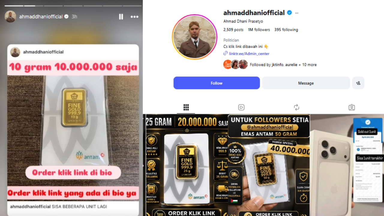 Akun IG Ahmad Dhani Posting Jualan Emas dan HP di Tengah Pertikaian dengan Maia Estianty, Dibajak?