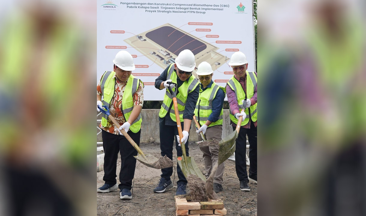Pabrik Gas Biometan Pertama dari Limbah Sawit Mulai Dibangun PTPN IV di Simalungun
