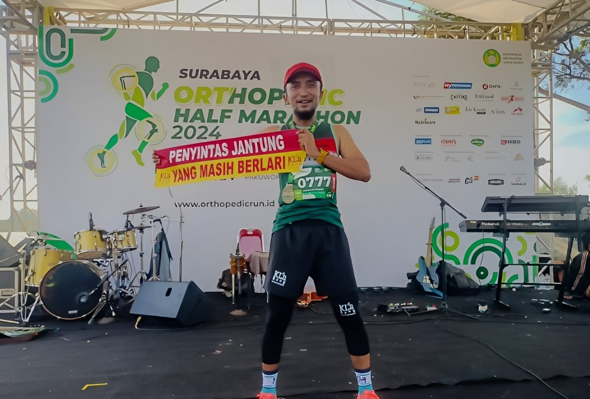 Penyintas Jantung Bangkalan Berlari di Surabaya Orthopedic Half Marathon 2024