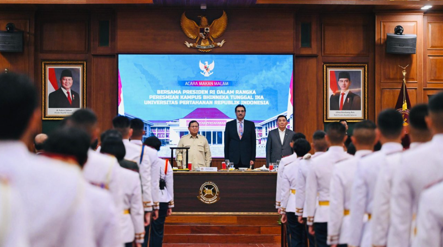 Jamuan Unhan, Prabowo Undang Mahasiswa Palestina Nyanyikan Lagu Kebangsaan Mereka