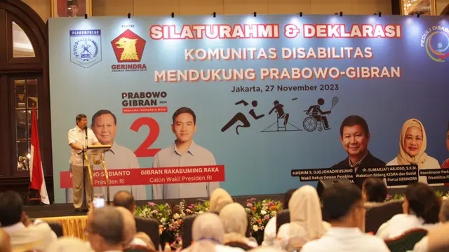 Komunitas Disabilitas Deklarasi Dukung Dukung Prabowo-Gibran