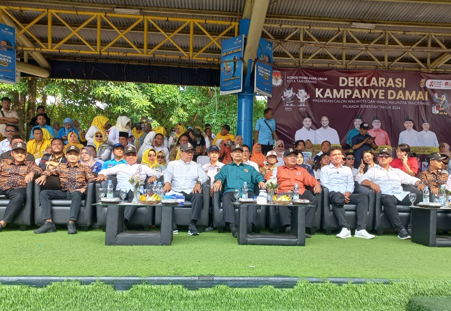 3 Paslon Walkot Tangerang Deklarasi Damai, Duduk Berdampingan