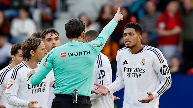 Real Madrid Ditahan Imbang Osasuna 1-1: Carlo Ancelotti Nggak Terima Bellingham Dikartu Merah!