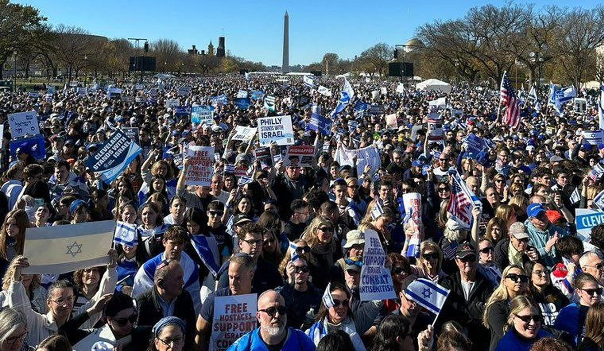 Ratusan Ribu Warga Amerika Beri Dukungan Israel di Washington DC