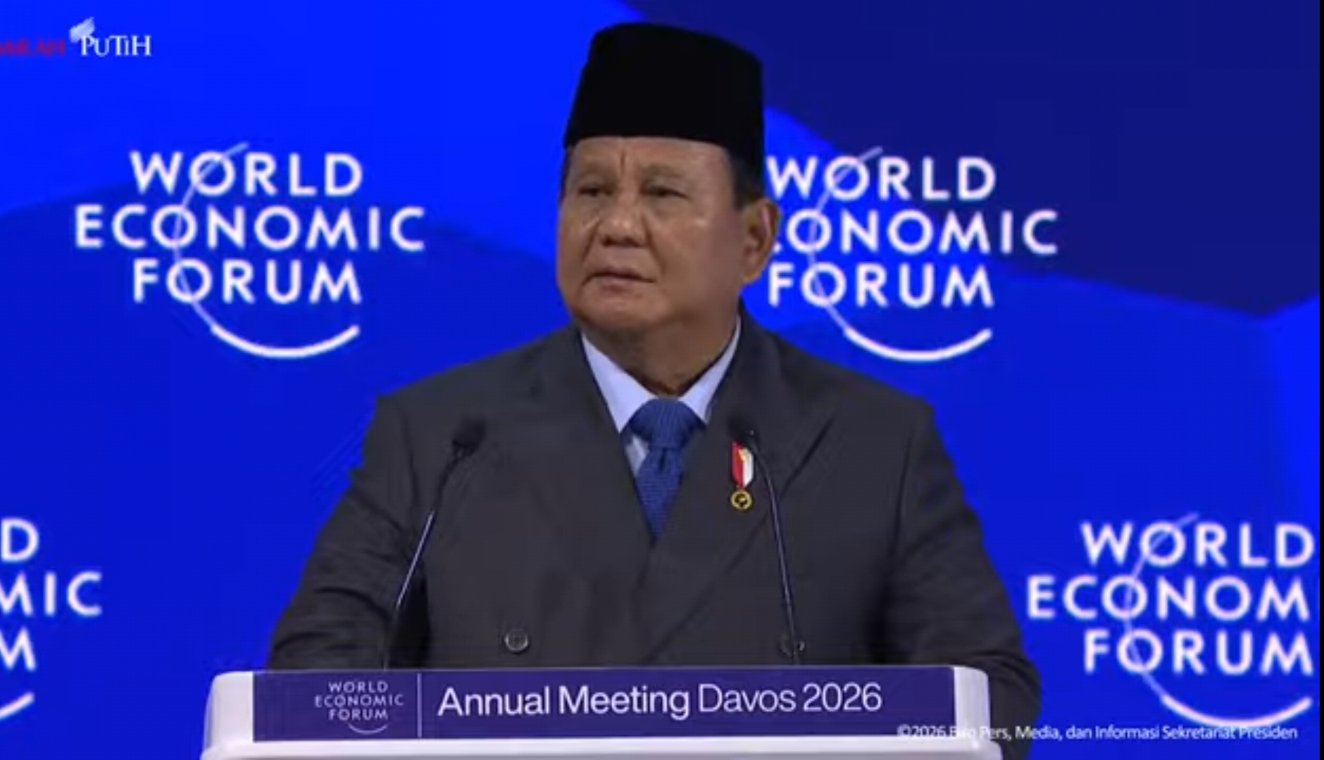 Prabowo di WEF 2026: Indonesia Tak Pernah Gagal Bayar Utang, Ekonomi Tumbuh di Atas 5 Persen