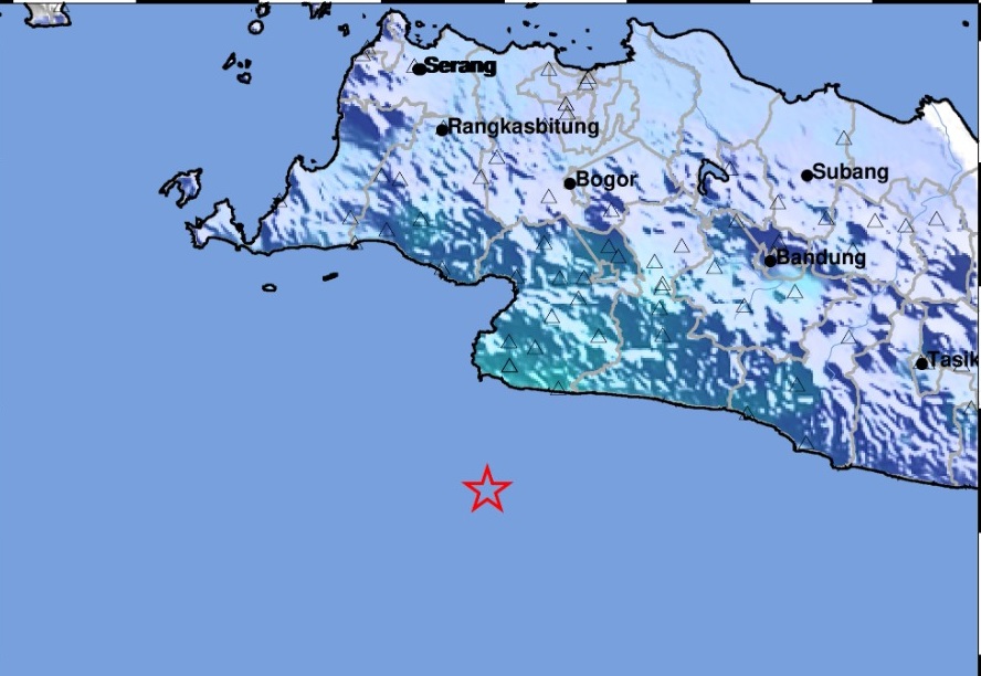 Gempabumi Tektonik M5,1 di Samudera Hindia Selatan Jawa Barat, Terasa Sampai Sukabumi