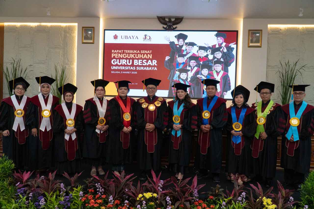 Ubaya Kukuhkan 10 Guru Besar, Langkah Kampus Perkuat Riset dan Inovasi