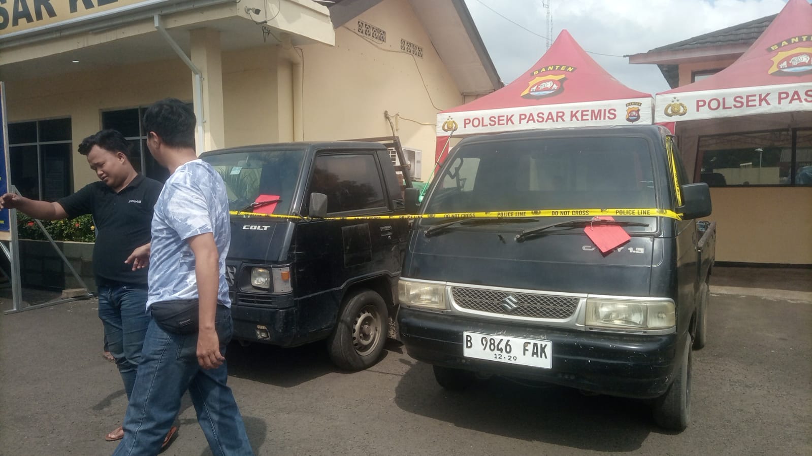 Polisi Beberkan Peran Para Tersangka Spesialis Pencurian Mobil Pikap Pasar Kemis yang Dikirim di Lampung